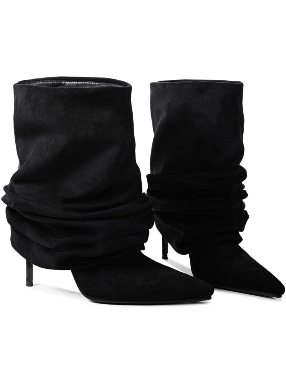 Women's slouchy ankle boots with a pointed toe - Picture 2 of 8